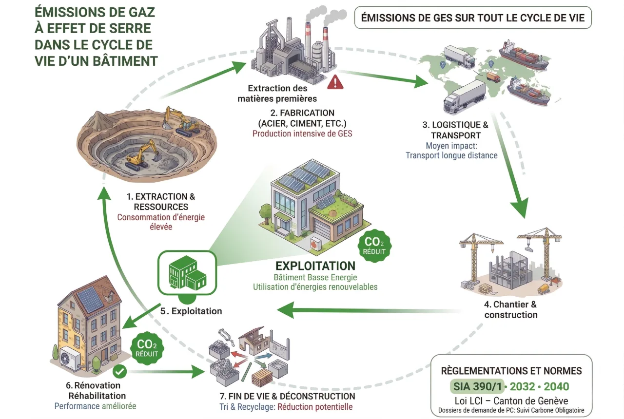 Emissions de GES sur tout le cycle de vie